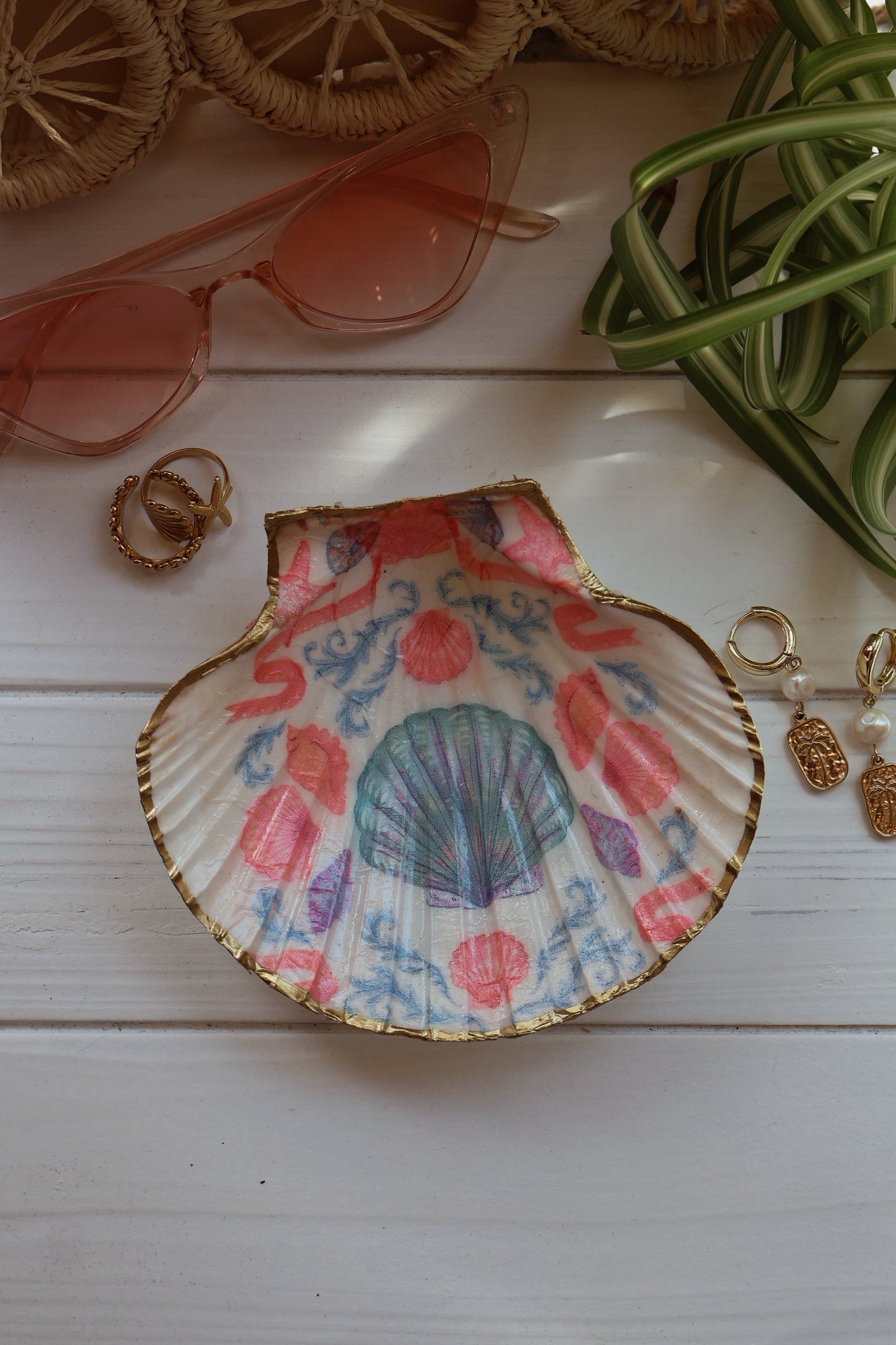 Mermaid Shell Seashell Jewelry Dish