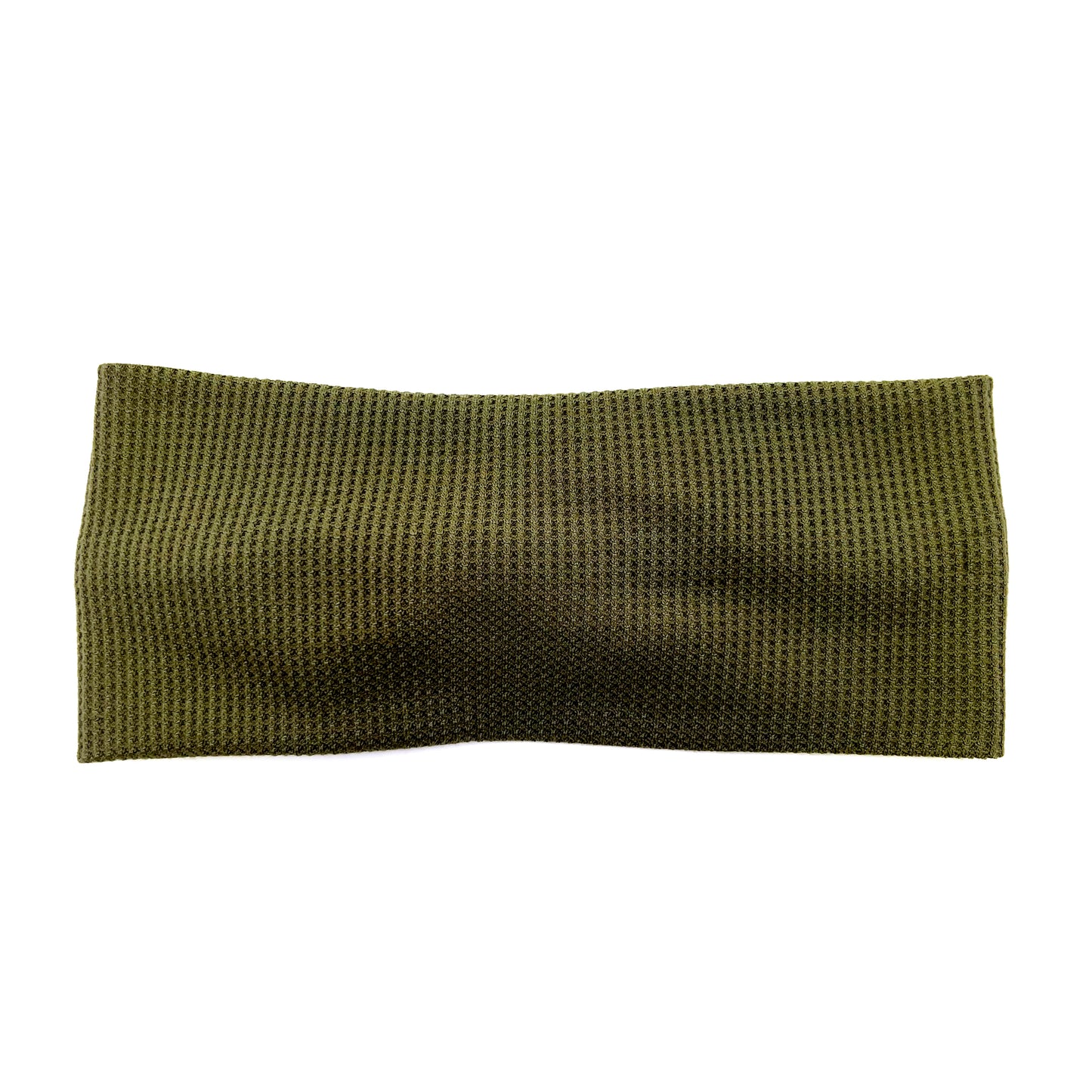 Olive Waffle Knit Headband