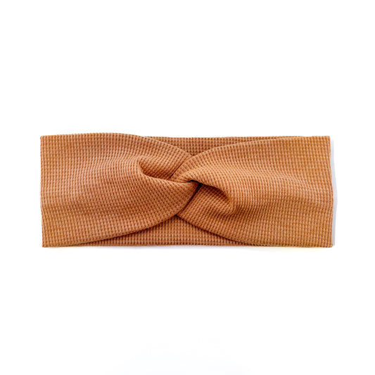 Tan Waffle Knit Headband