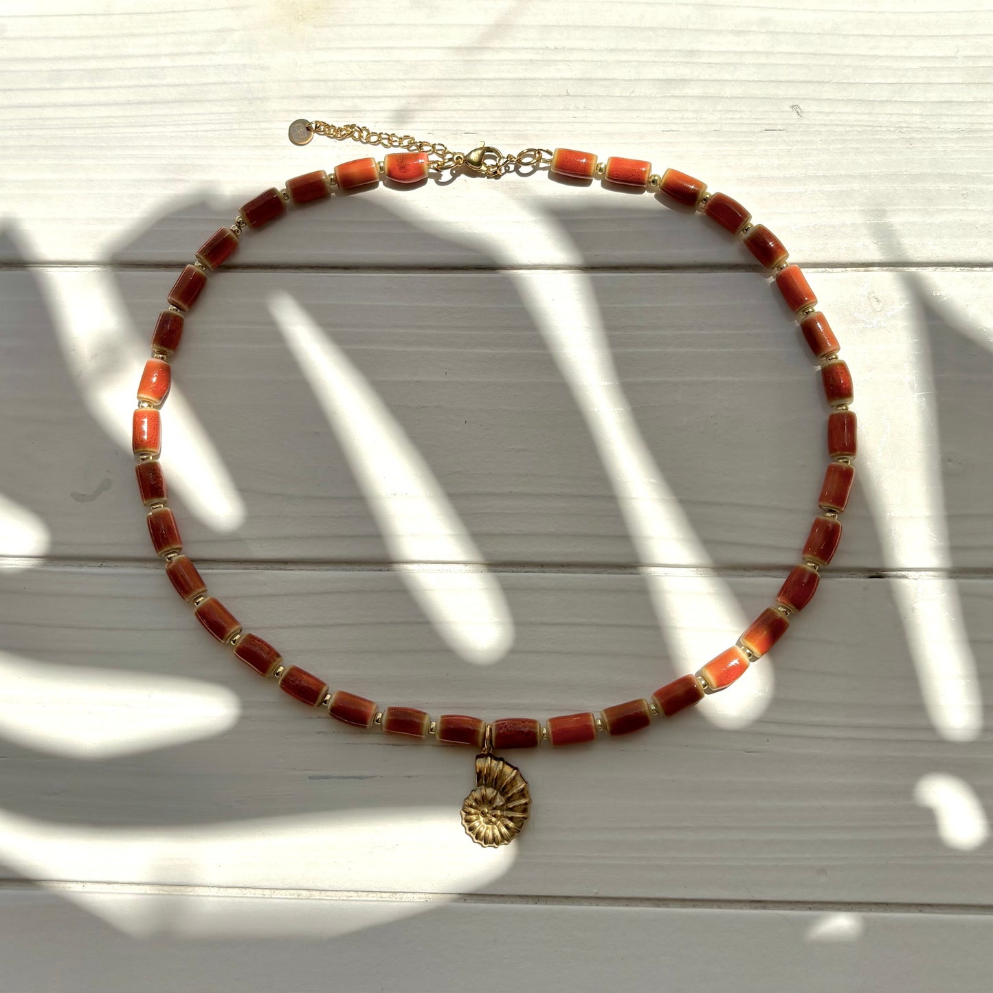 Orange Beaded Necklace