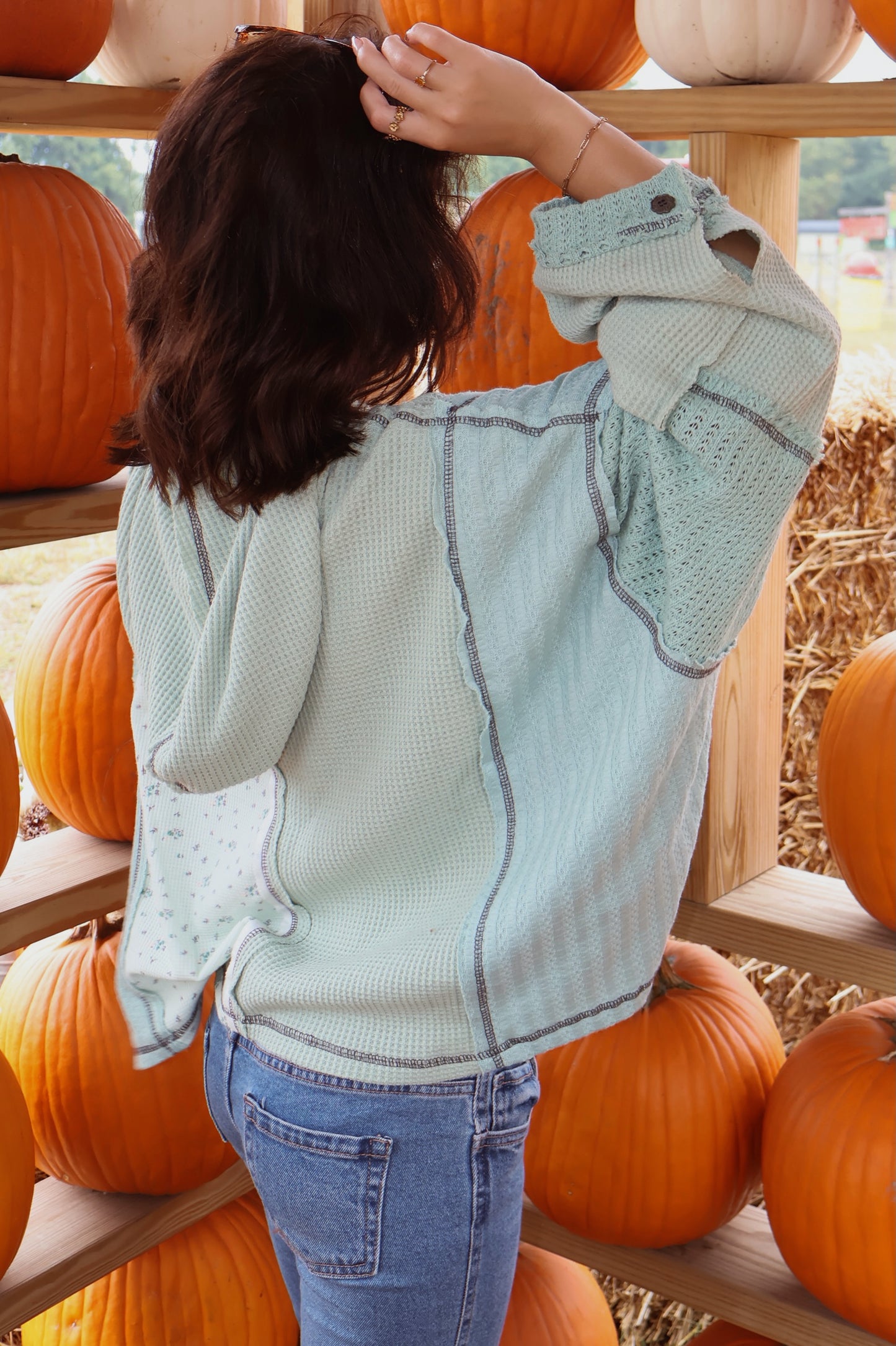 Semi Cropped Knit Hoodie