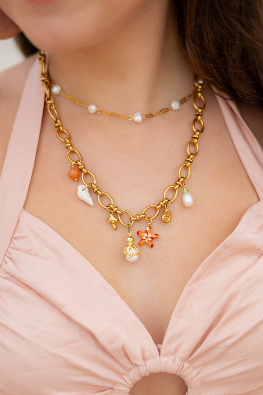 Pearl Link Chain Necklace