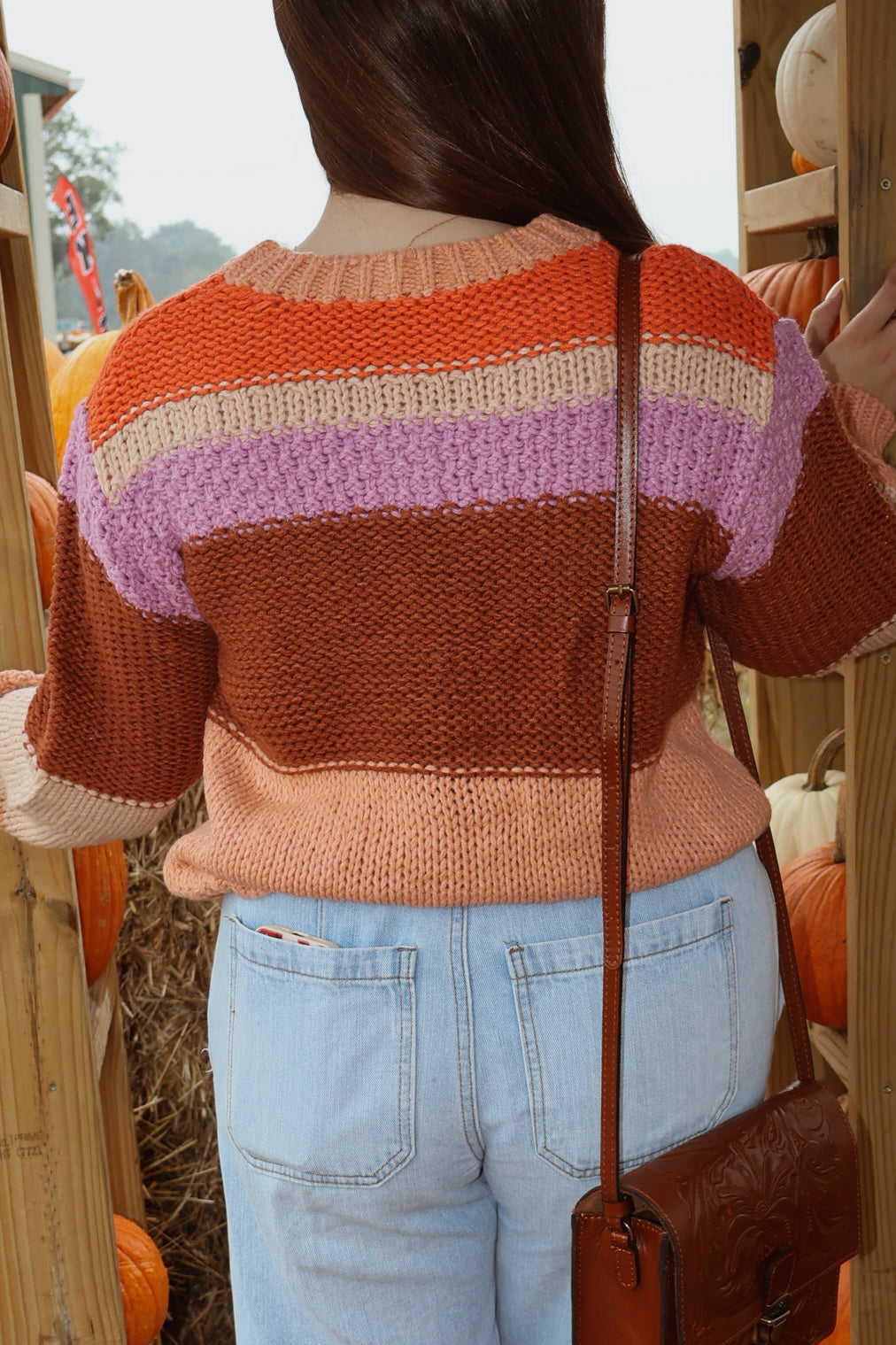 Colorblock Drop Shoulder Knitted Sweater