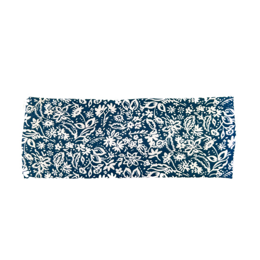 Blue & White Floral Headband
