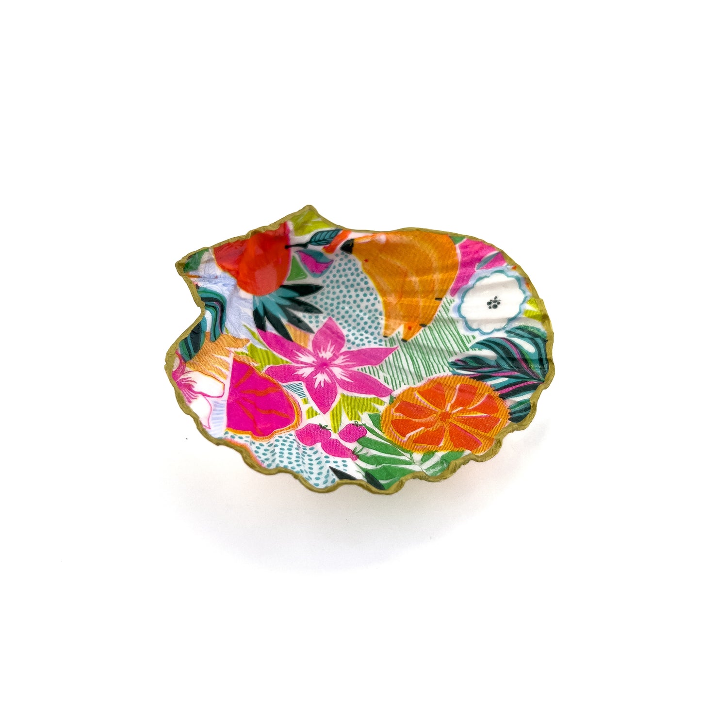 Tropical Seashell Jewelry Dish