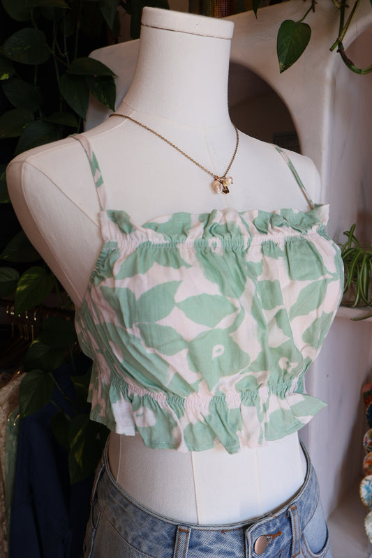 Green Floral Tank