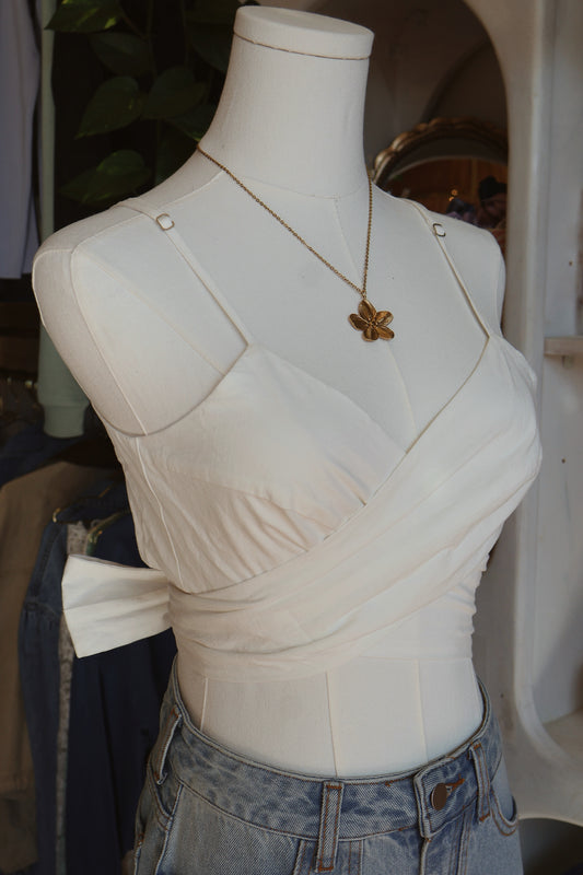 White Wrap Tank
