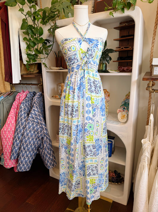 Floral Halter Maxi Dress