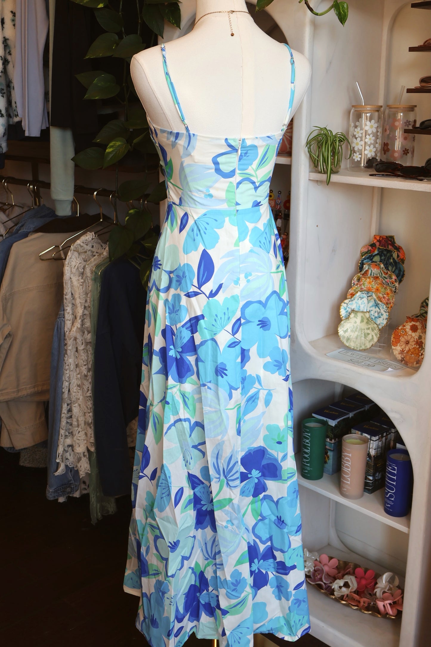 Blue Floral Maxi Dress