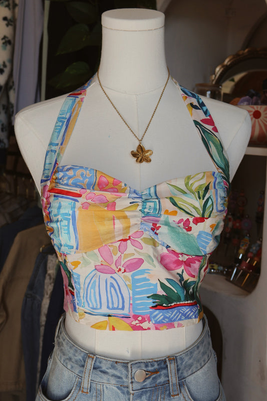 Coastal Italy Crop Top