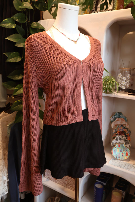 V-Neck Bell Sleeve Cardigan