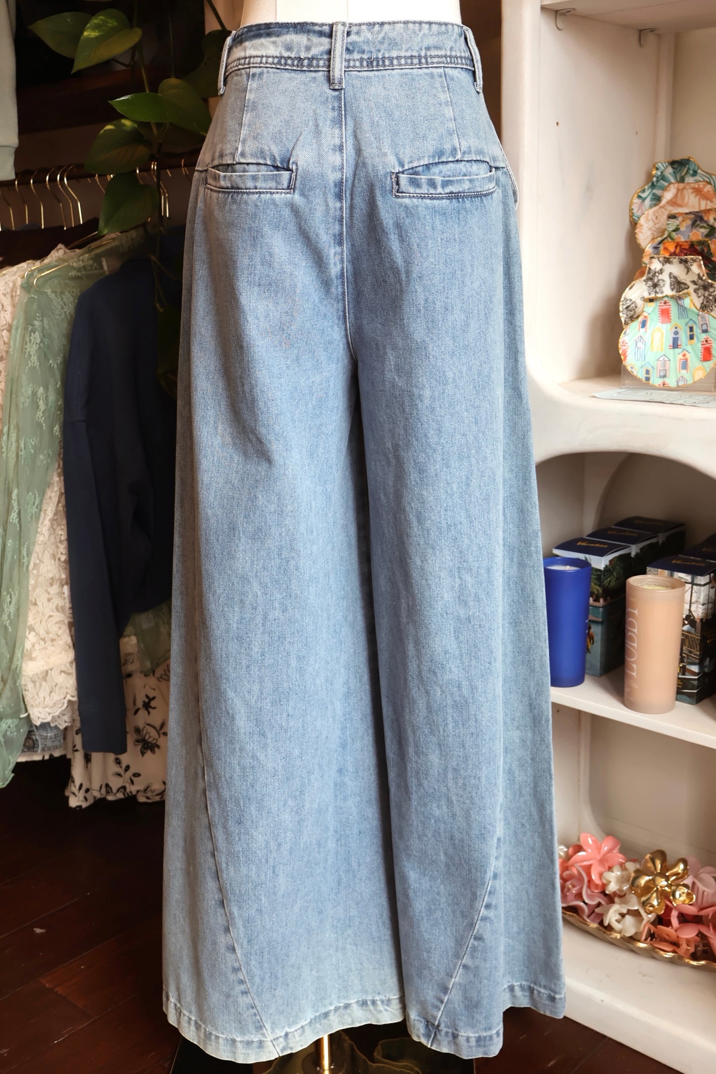 Wide Leg Denim Jeans
