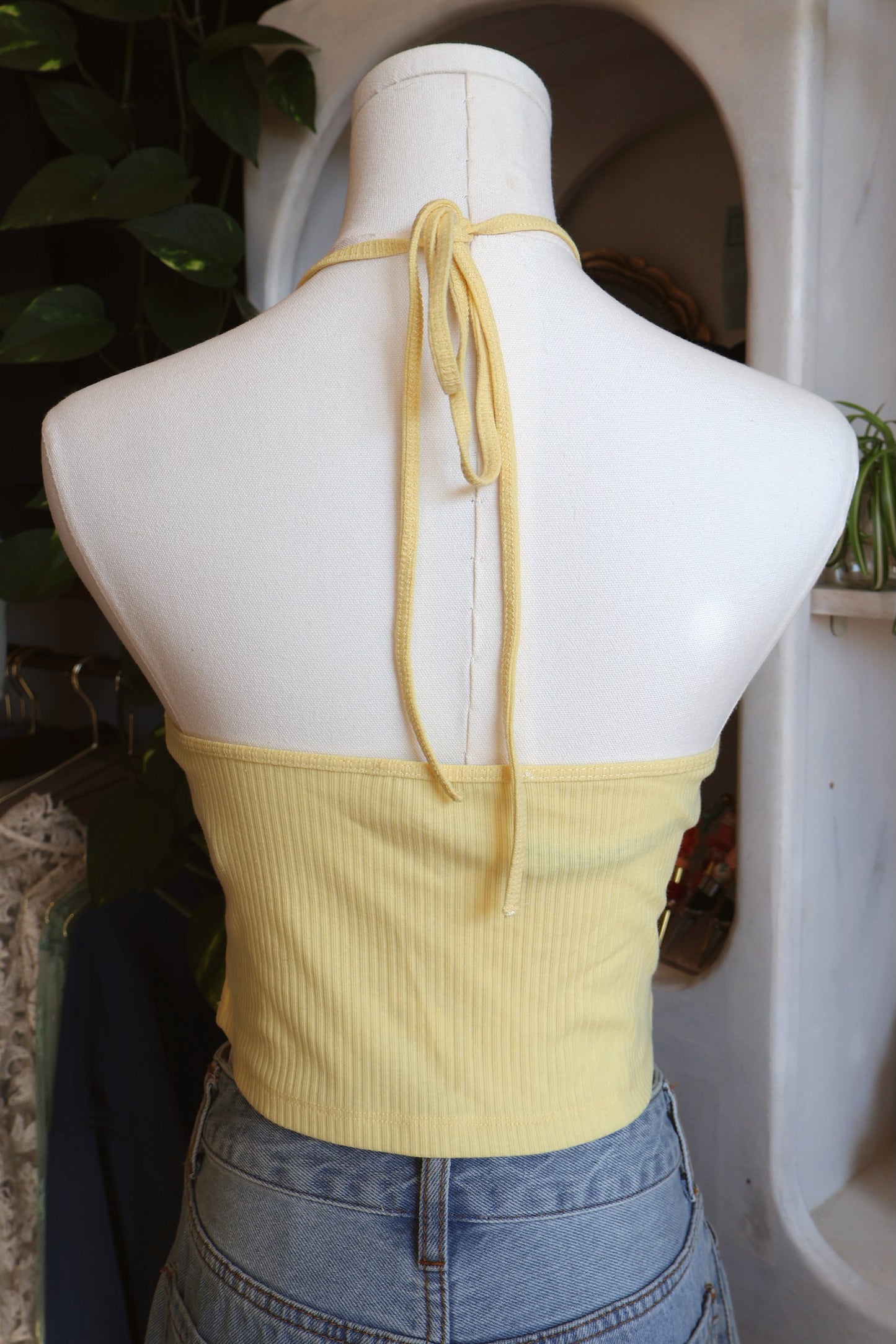 Halter Cutout Crop Top