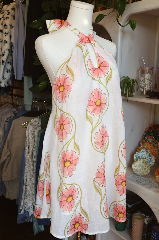 Retro Floral Mini Halter