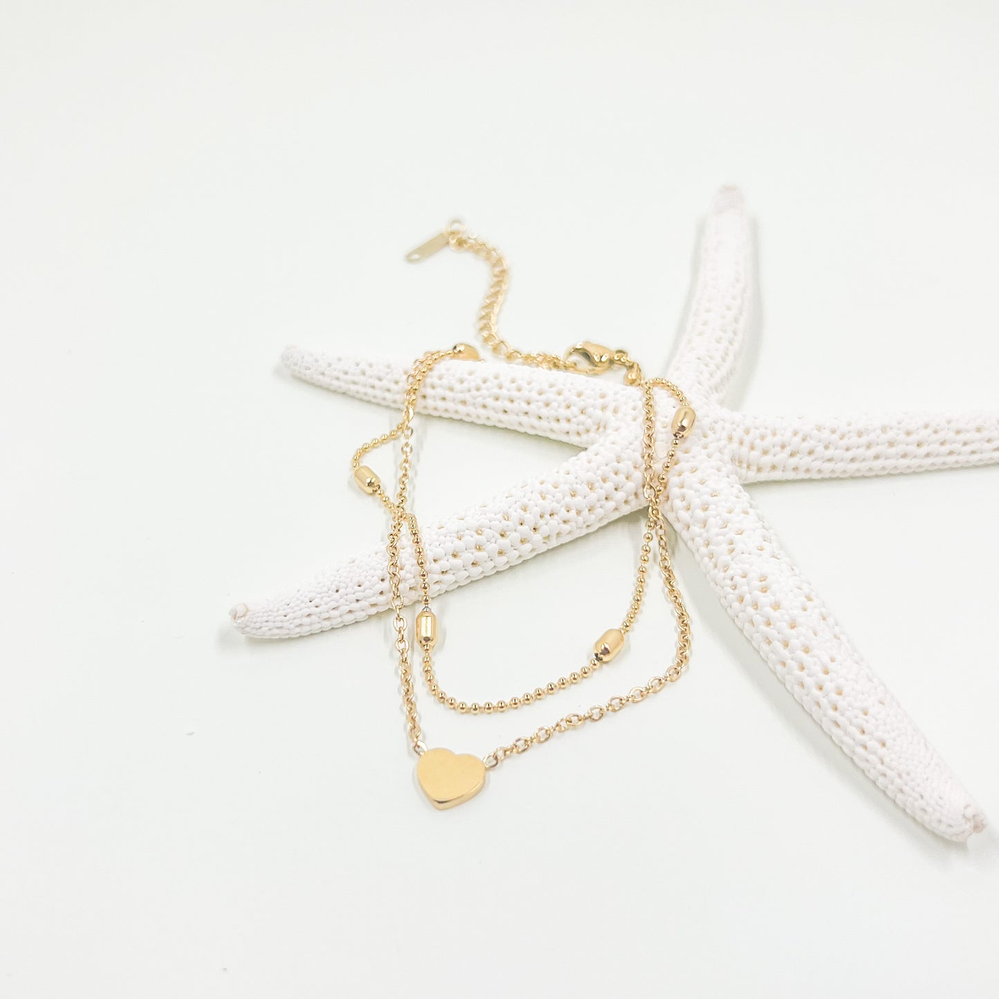 Dainty Heart Anklet 18k