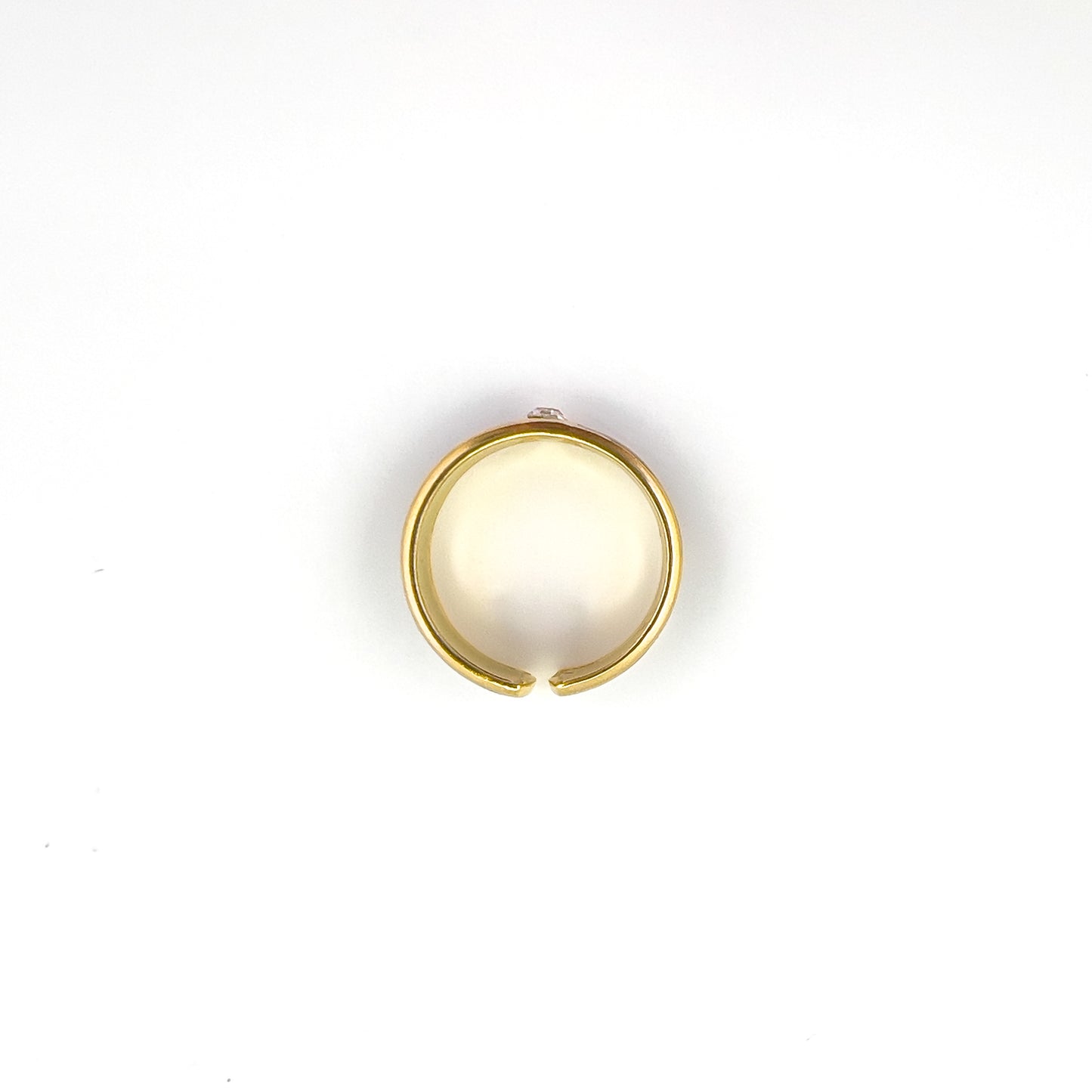 Black Enamel CZ Ring