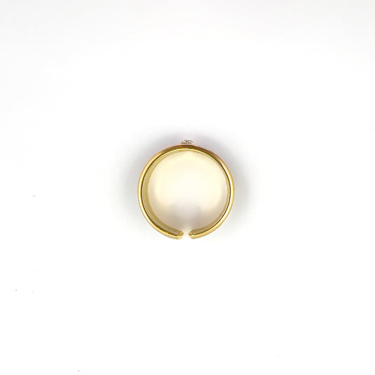 Black Enamel CZ Ring
