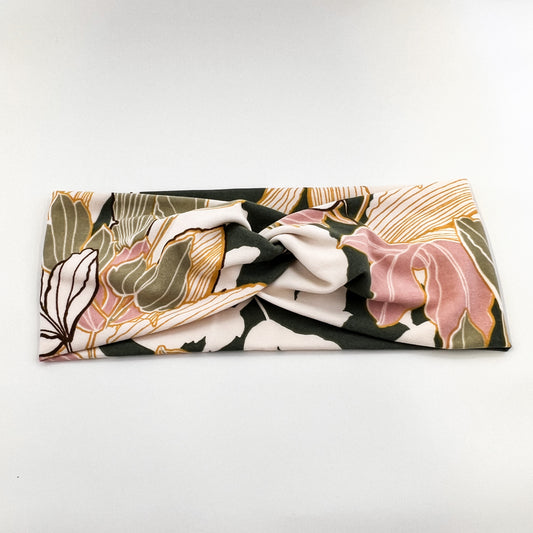 Green Floral Headband