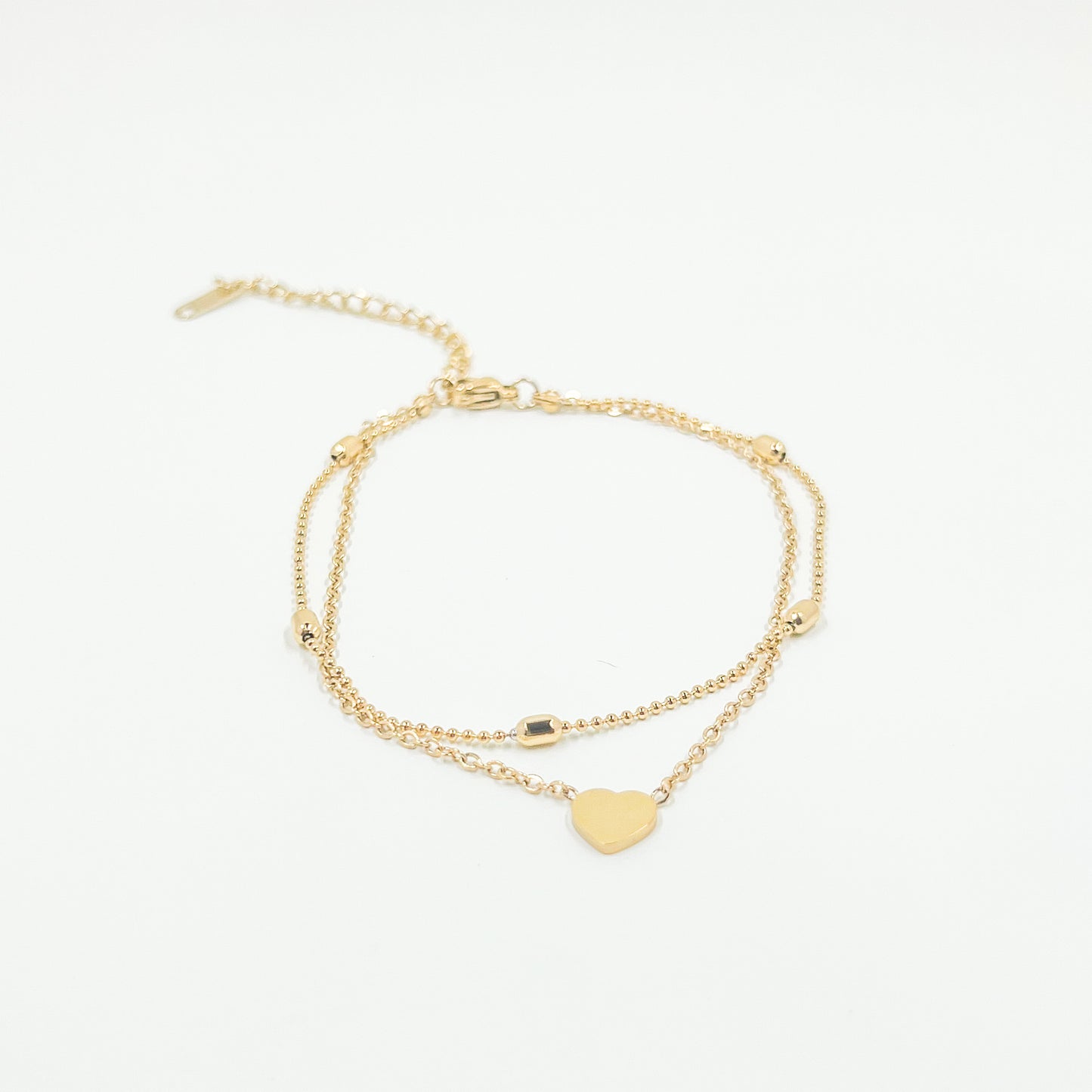 Dainty Heart Anklet 18k