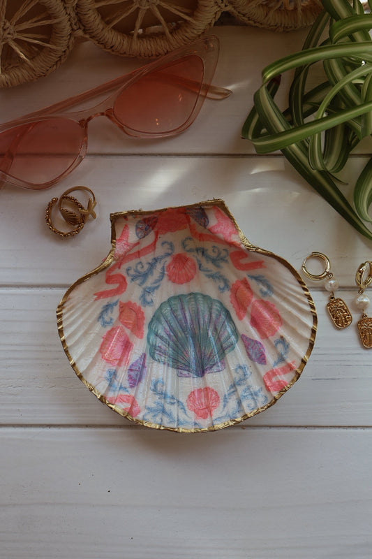 Mermaid Shell Seashell Jewelry Dish