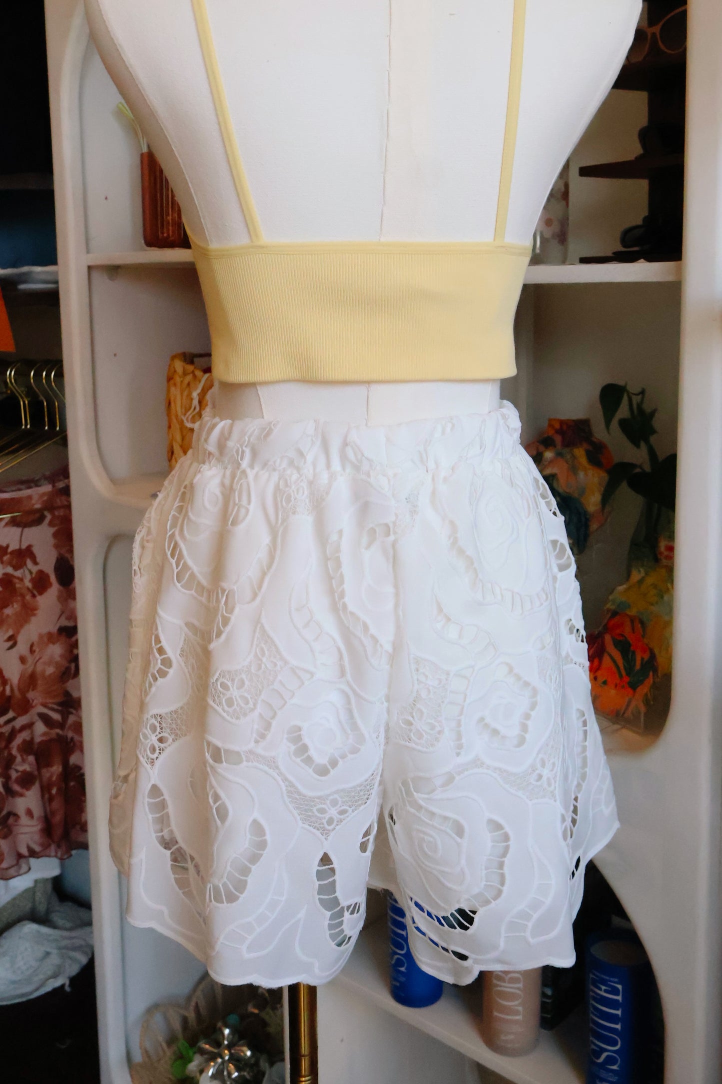Floral Eyelet Shorts