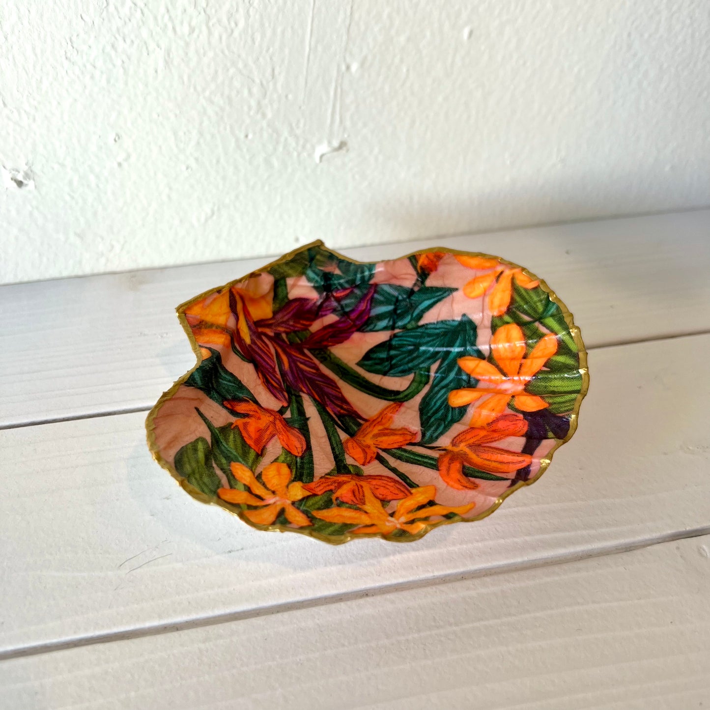 Tropical Seashell Jewelry Dish