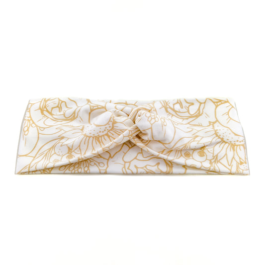 Cream Floral Headband