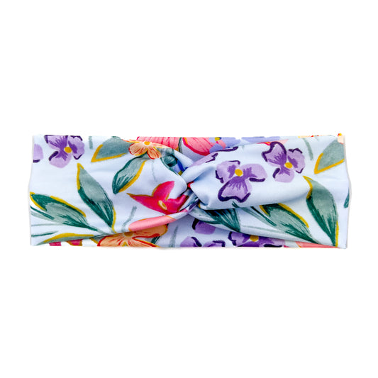 Blue Floral Headband