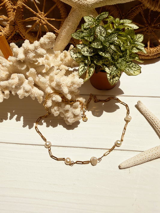 Pearl Link Chain Necklace