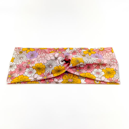 Pink Floral Headband