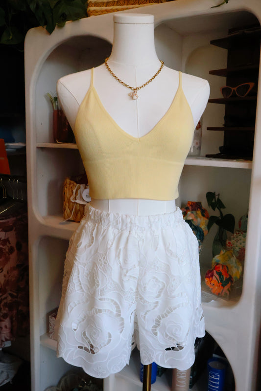 Floral Eyelet Shorts