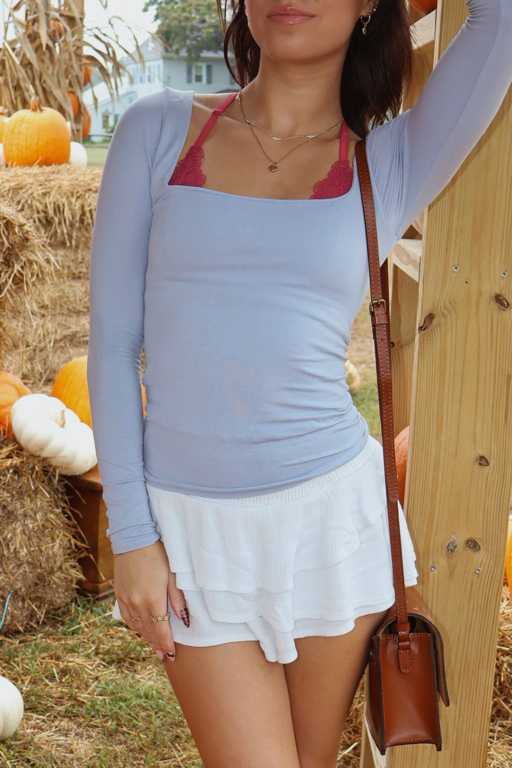 Square Neck Long Sleeve Top - Classic & Versatile