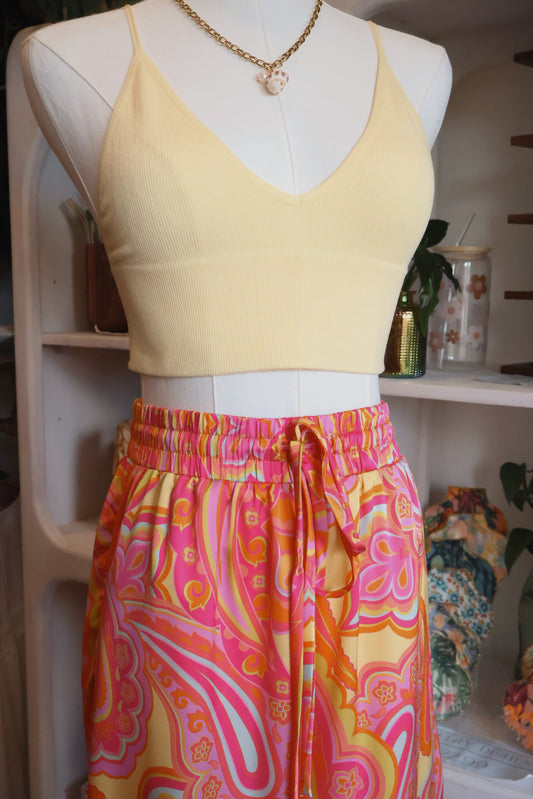 Groovy Paisley Satin Pants