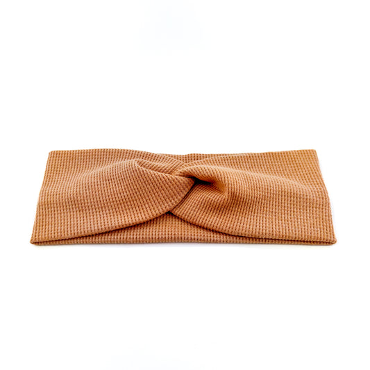 Tan Waffle Knit Headband