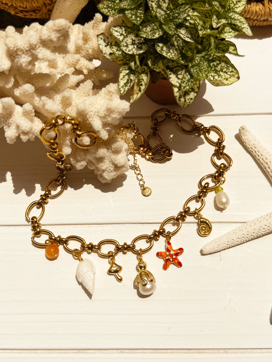 Mermaid Treasure Charm Necklace