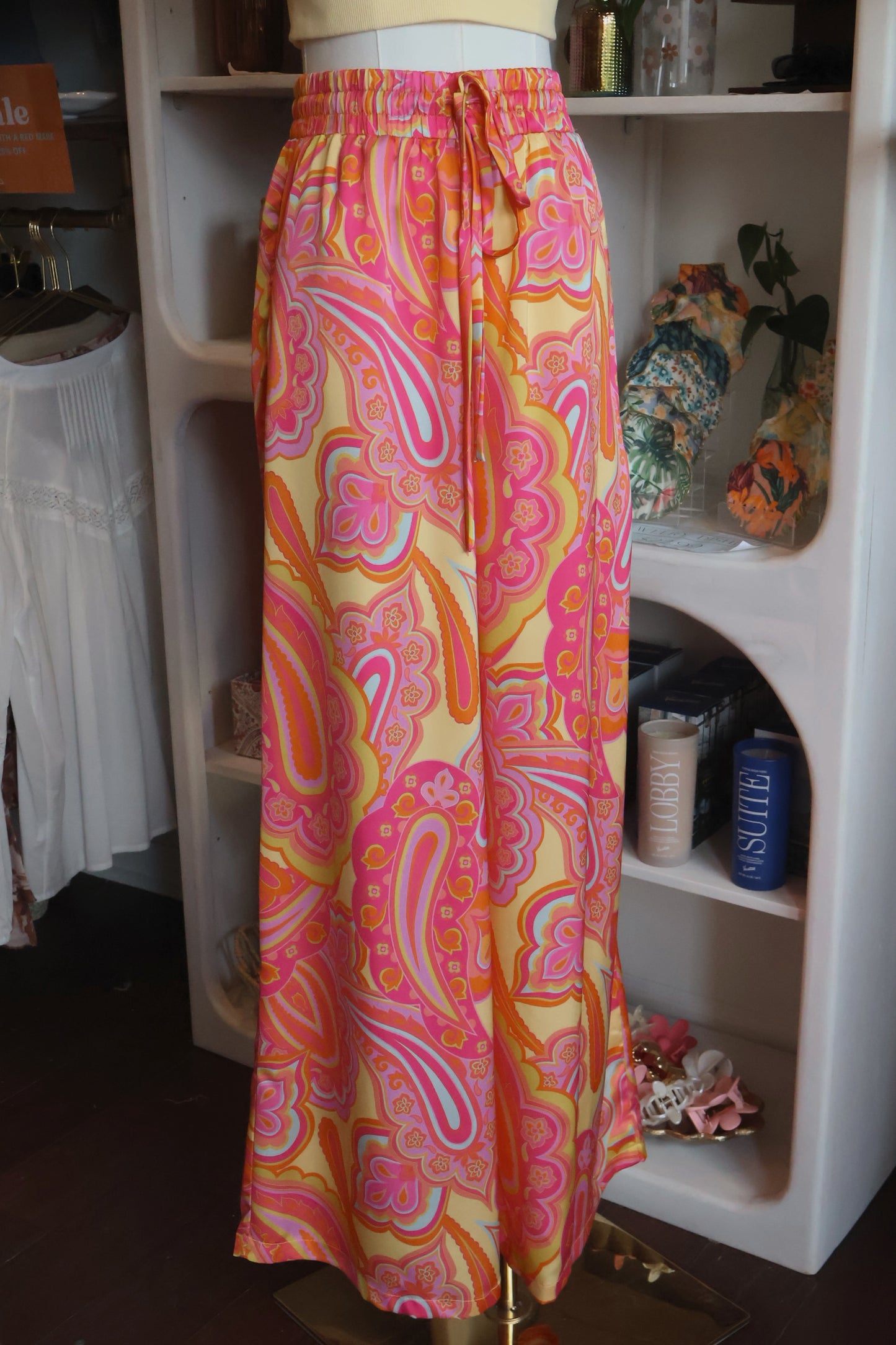 Groovy Paisley Satin Pants