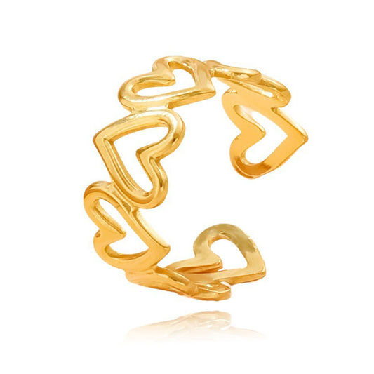 Wavy Heart Ring 18k