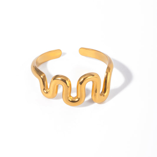 Squiggle Ring 18k