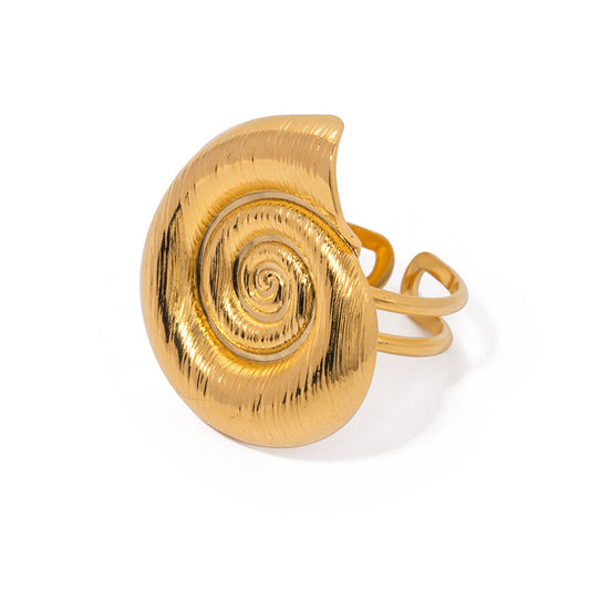 Statement Shell Ring 18k