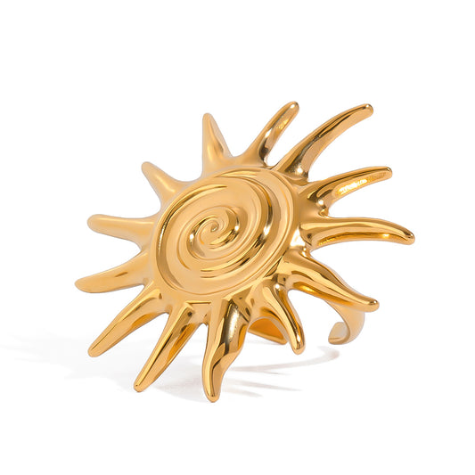 Statement Sun Ring 18k