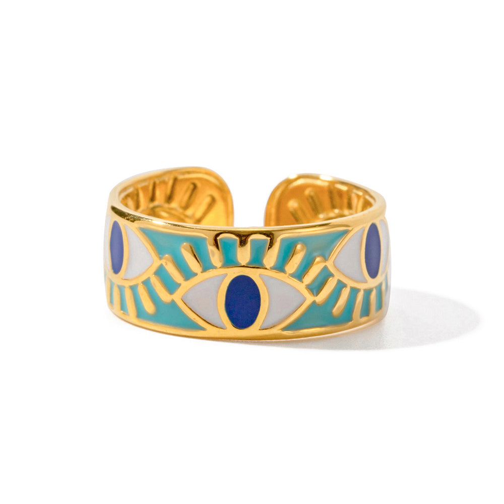 Evil Eye Ring 18k