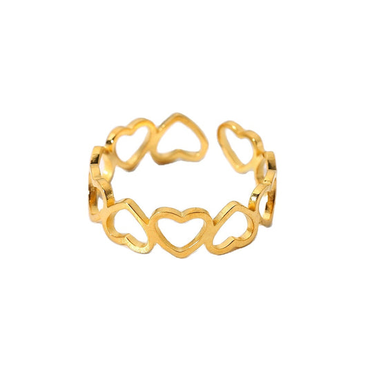 Hollow Heart Ring 18k