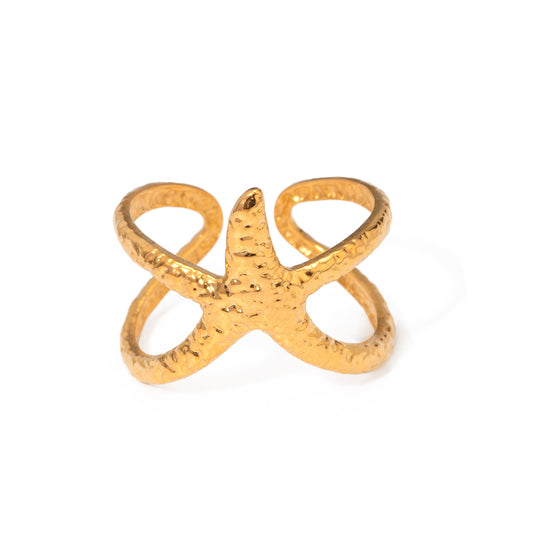 Wrapped Starfish Ring 18k