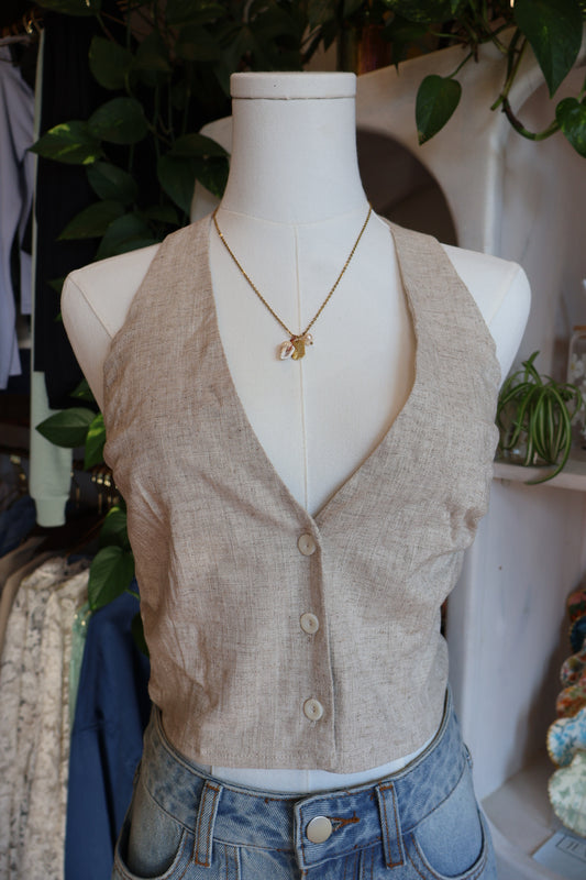Tan Halter Vest