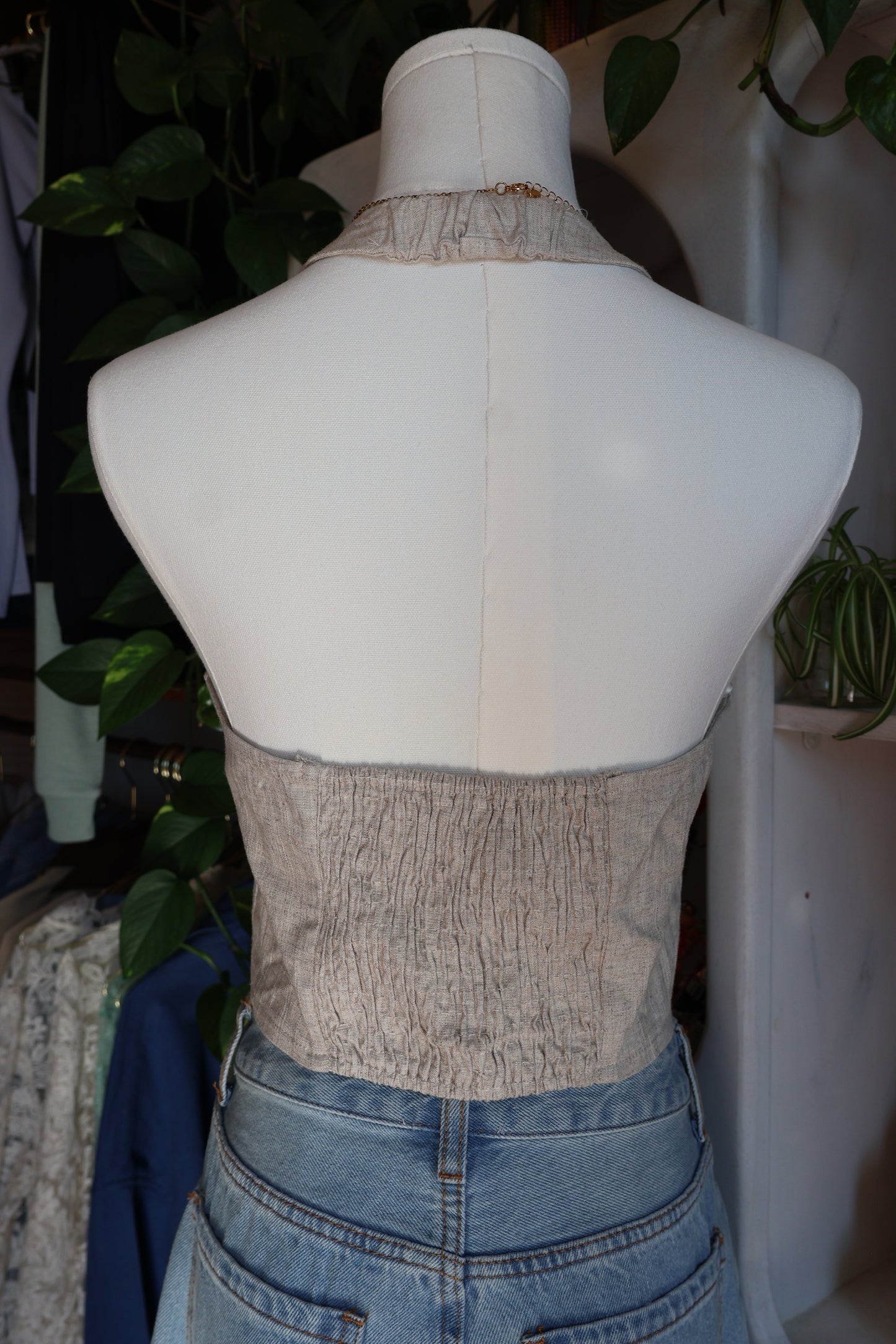 Tan Halter Vest