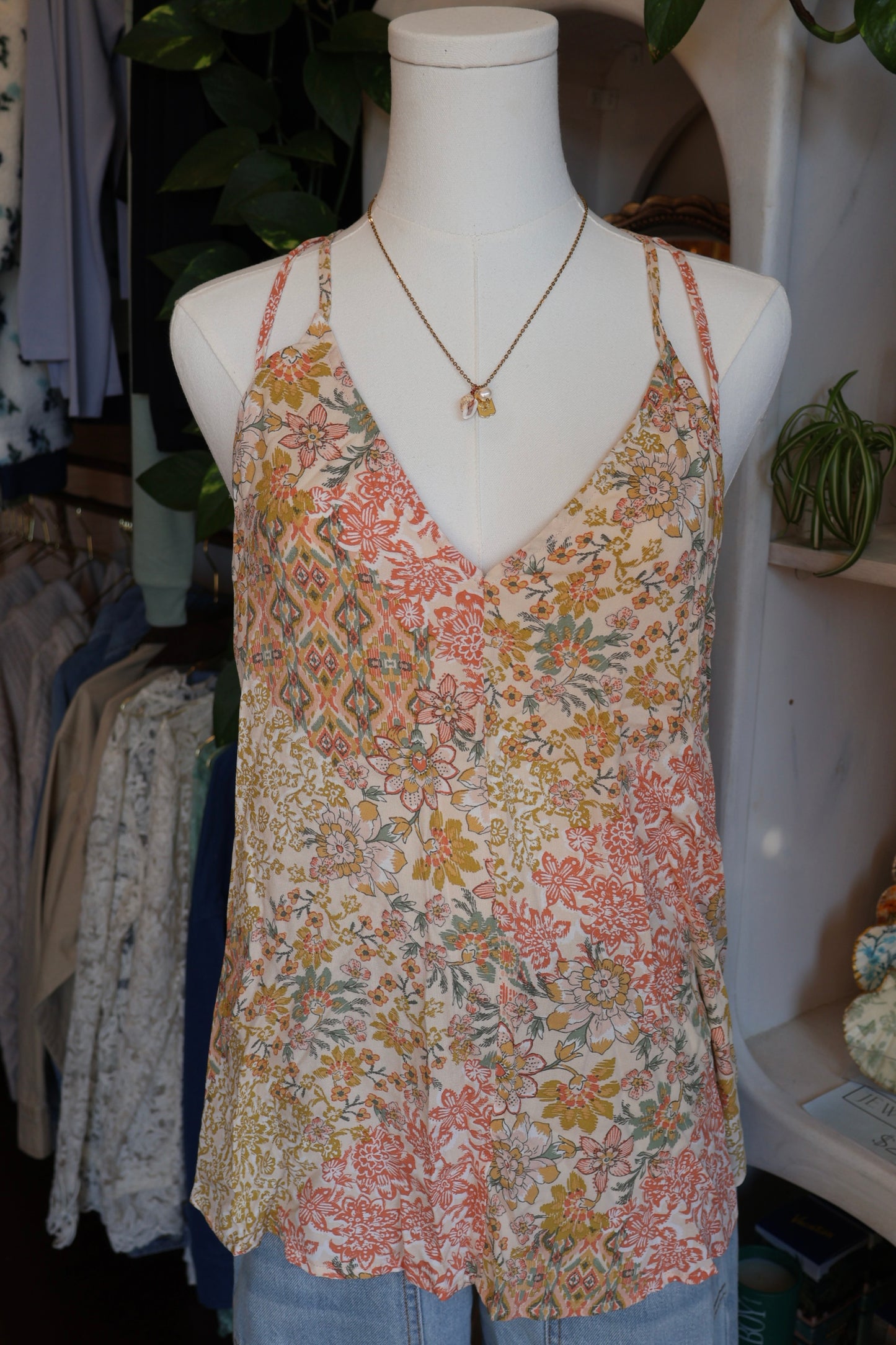 Bohemian Floral Tank Top