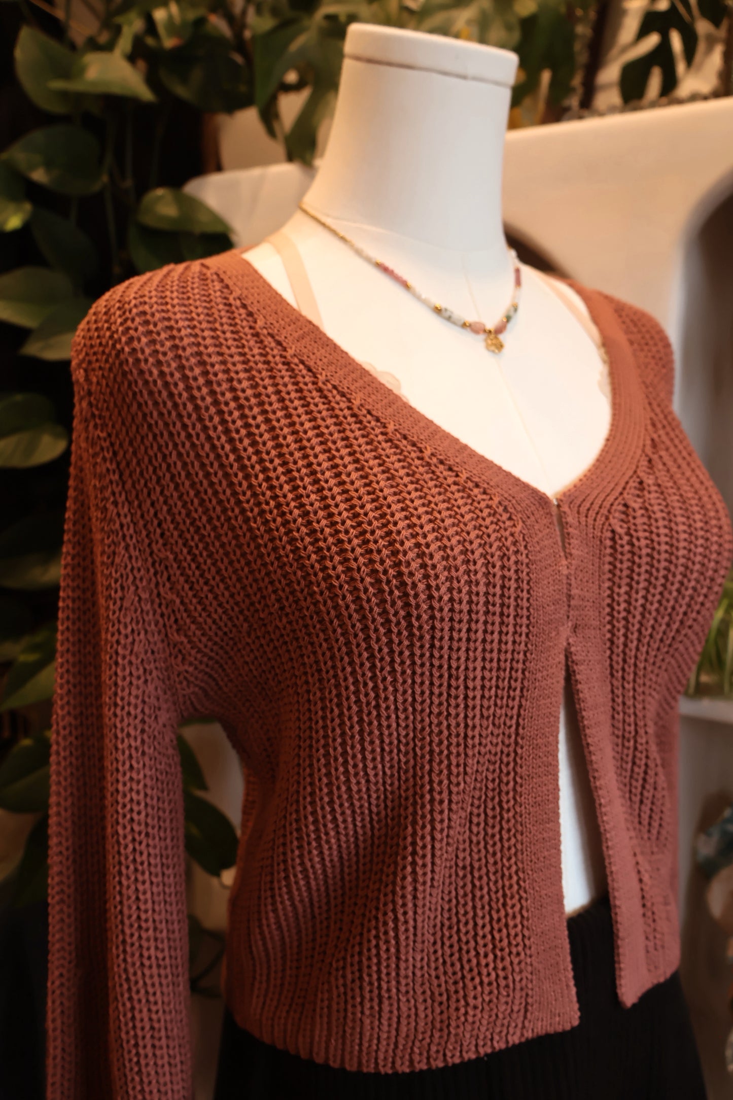 V-Neck Bell Sleeve Cardigan