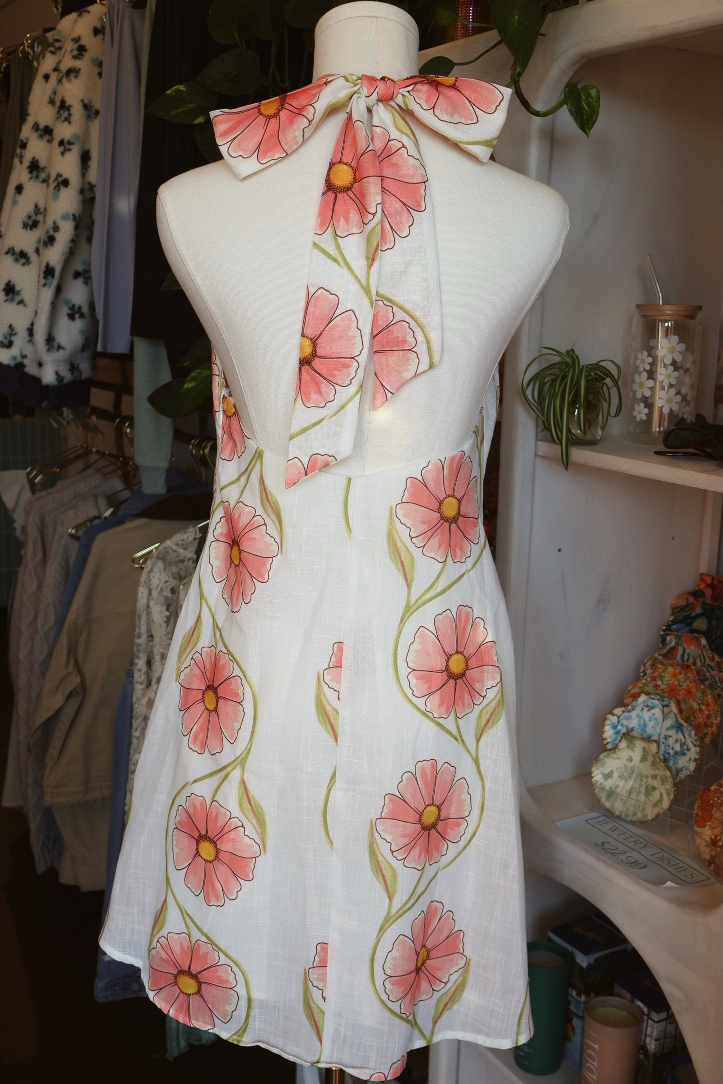 Retro Floral Mini Halter