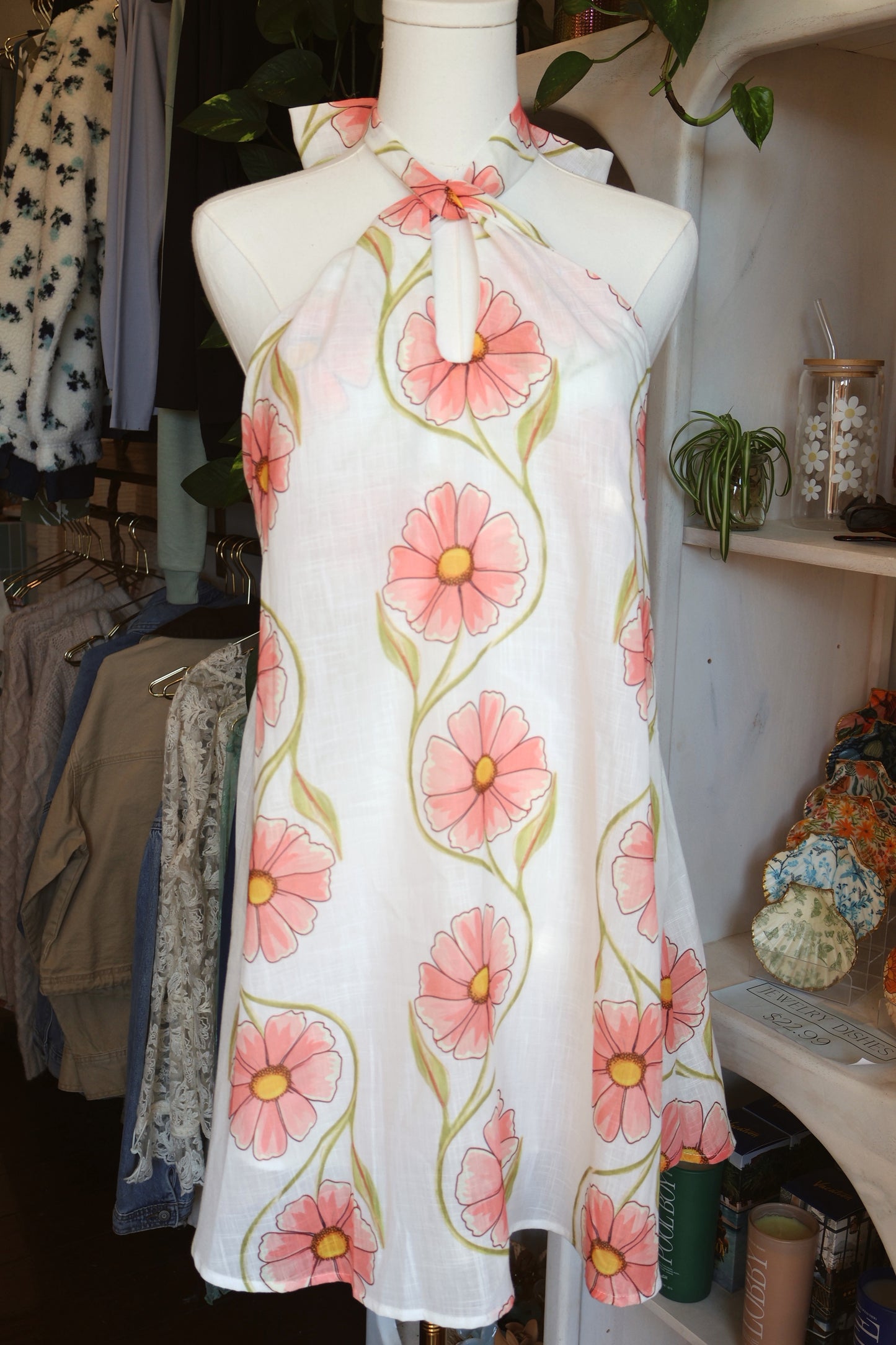 Retro Floral Mini Halter