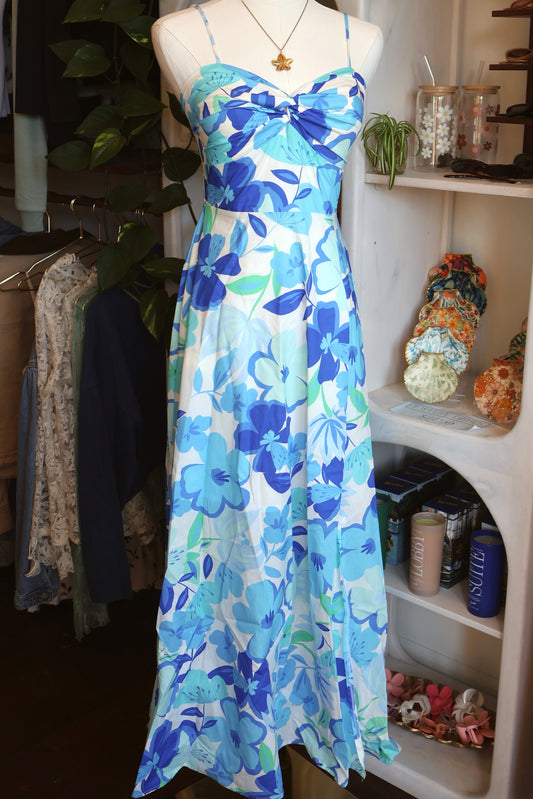 Blue Floral Maxi Dress